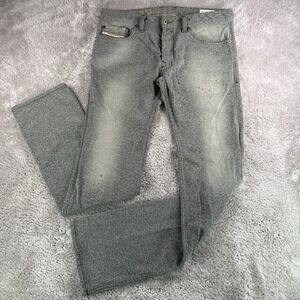Diesel Safado Jeans Mens 32x32 Gray Regular Slim Straight Wash 0807M Italy